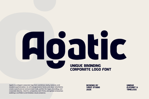 Agatic Font – A Modern Typeface for Premium Web Design