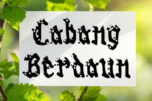 Cabang Berdaun: A Beautifully Decorative Typeface for Real Business Branding