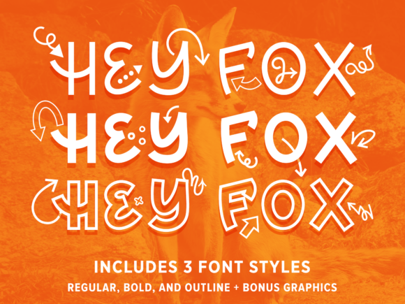 Hey Fox Trio: A Playful Sans Serif Font for Creative Branding Projects