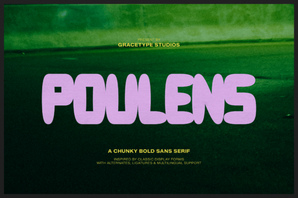 Poulens Font Review: A Bold Display Typeface for Impactful Branding