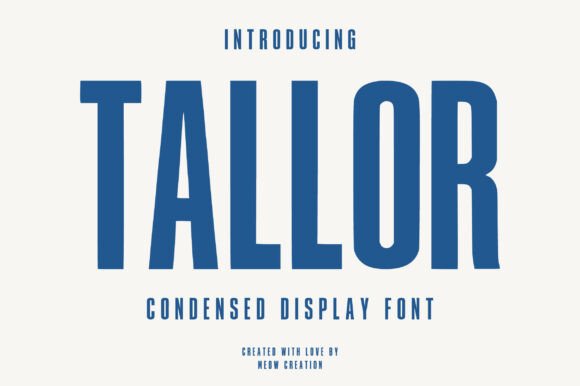 Tallor Font: A Bold Display Typeface for Craft Creators