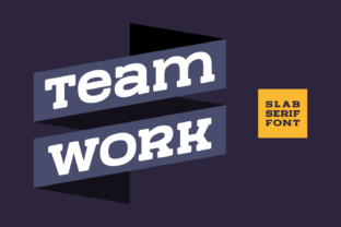 Team Work Font: A Bold Slab Serif for Modern Web Design
